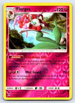Florges 86/131 Rare Forbidden Light Pokemon Reverse Holo LP - Image 1