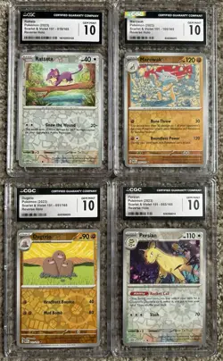 2023 POKEMON POKEMON ENGLISH 151 REVERSE HOLO CGC 10 GEM MINT LOT - Image 1