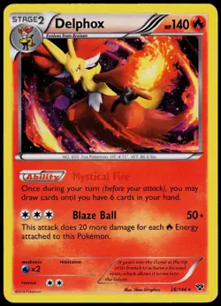 Delphox (Cosmos Holo) 026/146 Blister Exclusives - Pokemon LP (Promo) - Image 1