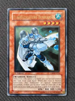 Yugioh Elemental Hero Bubbleman 1st Edition Ultimate Rare CRV-EN014 NM - Image 1