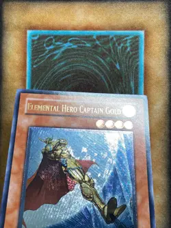 Yugioh Elemental Hero Captain Gold FOTB-EN014 Ultimate Rare 1st Ed NM - Image 2