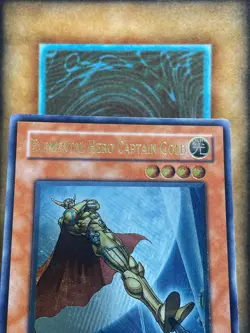 Yugioh Elemental Hero Captain Gold FOTB-EN014 Ultimate Rare 1st Ed NM - Image 4