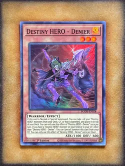 Yugioh Destiny HERO - Denier BODE-EN018 Super Rare 1st Ed LP - Image 1