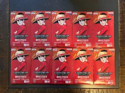 One Piece Carrying On His Will Sleeved Booster Packs - Sealed Lot of 10 - Image 1