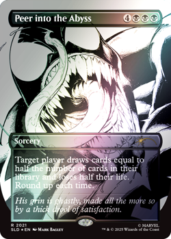 Peer into the Abyss PRESALE ✨ INKS FOIL ✨ MTG NM Venom Spider-Man Secret Lair - Image 1