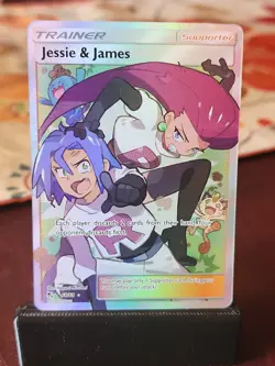 Pokemon TCG Hidden Fates Jessie and James Full Art Trainer Trading Card 68/68 NM - Image 1