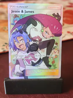 Pokemon TCG Hidden Fates Jessie and James Full Art Trainer Trading Card 68/68 NM - Image 4
