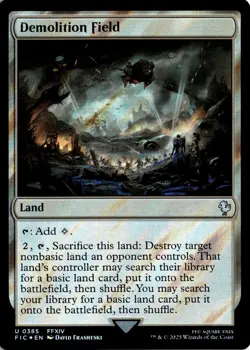 MTG FIC Surge Foil Demolition Field Commander: Final Fantasy 385 U NM Card Scan - Image 1