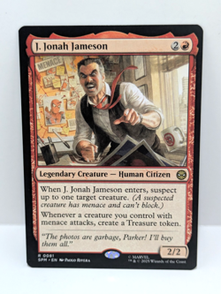 MTG Spiderman - J. Jonah Jameson - Rare - Legendary Creature - SPM 081 - - Image 1