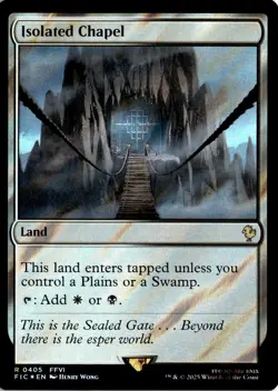 MTG FIC Surge Foil Isolated Chapel Commander: Final Fantasy 405 R NM Card Scan - Image 1