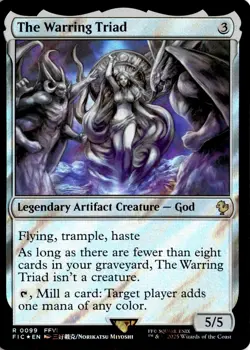 MTG FIC Surge Foil The Warring Triad Commander: Final Fantasy 99 R NM Card Scan - Image 1
