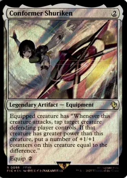 MTG FIC Surge Foil Conformer Shuriken Commander: Final Fantasy 98 R NM Card Scan - Image 1