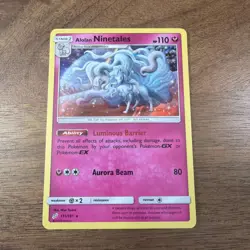 Pokemon TCG TEAM UP Alolan Ninetales Holo Rare 111/181 Fairy 2019 NM Card - Image 1