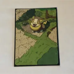 Pokemon TCG Yamper Promo Card, Full Custom Handpainted , English, Basic Electric - Image 1