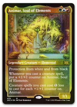 Animar, Soul of Elements (Foil Etched) #470 NM Double Masters 2022 2X2 Magic MTG - Image 1