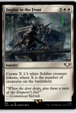 MTG 40K Non-Foil Deploy to the Front Universes Beyond: Warhammer 40,000 R 184 NM - Image 1