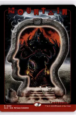 MTG Secret Lair BrainDead Non-Foil Mountain () 1650 SLD R NM Scan MagicTheGather - Image 1