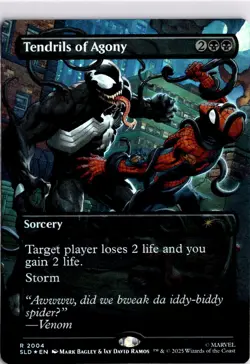 MTG Secret Lair Venom Foil Tendrils of Agony () (Rainbow Foil) 2004 SLD R NM Sca - Image 1