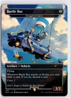 MTG Secret Lair Fortnite Non-Foil Battle Bus - Smuggler's Copter 446 SLD R NM Sc - Image 1