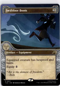 MTG TLE Non-Foil Swiftfoot Boots (Showcase) P 317 NM Avatar: The Last Airbender: - Image 1