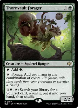 MTG Bloomburrow Non-Foil Thornvault Forager 197 BLB R NM Scan MagicTheGathering - Image 1