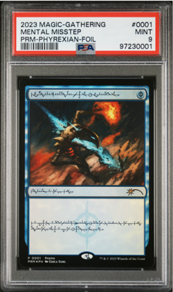 PSA 9 MTG Magic Foil Promo #0001 Mental Misstep Beadle & Grimm Phyrexian Text MT - Image 1