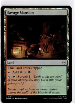 MTG SPM Foil Savage Mansion 183 Marvel's Spider-Man L NM - Image 1