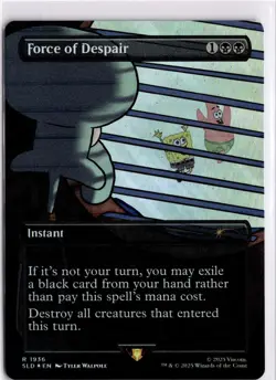MTG SpongeBob SquarePants Secret Lair Force of Despair 1936 Foil Magic Squidward - Image 1
