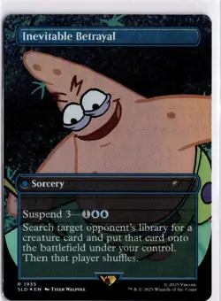 MTG SpongeBob SquarePants Secret Lair Inevitable Betrayal 1935 Foil MagicPatrick - Image 1