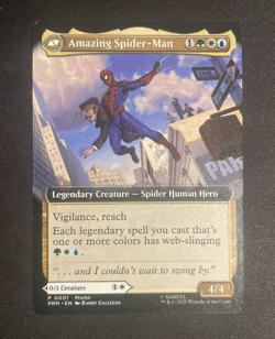 Peter Parker Amazing Spiderman MTG Disney World Exclusive Event Promo Rare Magic - Image 1