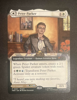 Peter Parker Amazing Spiderman MTG Disney World Exclusive Event Promo Rare Magic - Image 3