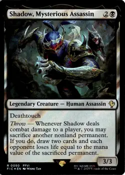 MTG FIC Surge Foil Shadow, Mysterious Assassin Commander: Final Fantasy 0050 R - Image 1