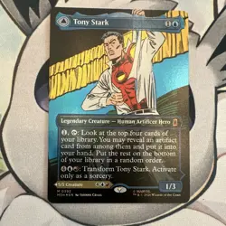 MTG Tony Stark (Borderless) (0392) - Marvel Super Heroes (MSH) - Image 2