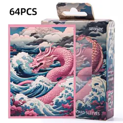 Yugioh Dragon Kartenhullen 67x92mm Premium Art Sleeves 64 Stuck TCG Pokemon MTG - Image 1