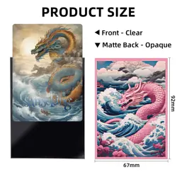 Yugioh Dragon Kartenhullen 67x92mm Premium Art Sleeves 64 Stuck TCG Pokemon MTG - Image 3