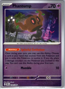 Phantump 038/086 Common Chaos Rising Pokemon Reverse Holo Near Mint - Image 1