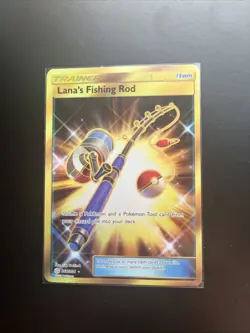 Pokemon Lana's Fishing Rod (Secret) 266/236 Cosmic Eclipse Holo - Image 1