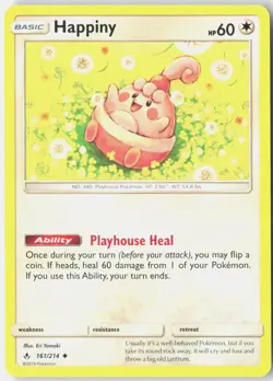 Happiny 161/214 Uncommon Unbroken Bonds Pokemon Lightly Played - Image 1