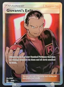 Pokemon Giovanni's Exile #67/68 English Hidden Fates Ultra Rare Full Art - Image 1