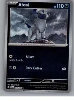 Absol 063/094 Common Phantasmal Flames Pokemon Reverse Holo Near Mint - Image 1