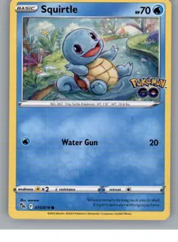 Squirtle 015/078 Common Pokemon GO Pokemon Near Mint - Image 1