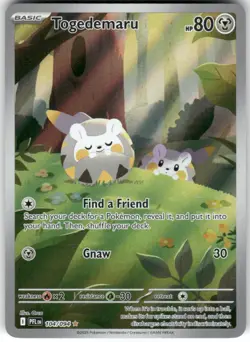 Togedemaru 104/094 Illustration Rare Phantasmal Flames Pokemon Holo Near Mint - Image 1