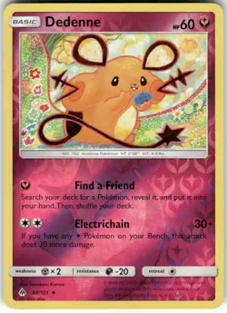 Dedenne 88/131 Uncommon Forbidden Light Pokemon Reverse Holo Lightly Played + - Image 1