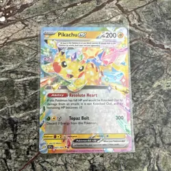 Pokemon TCG Pikachu ex 057/191 Sv08: Surging Sparks Double Rare Full Art Holo - Image 1