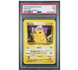 1999 POKEMON PSA 7 BASE SET UNLIMITED YELLOW CHEEKS #58 PIKACHU - Image 1