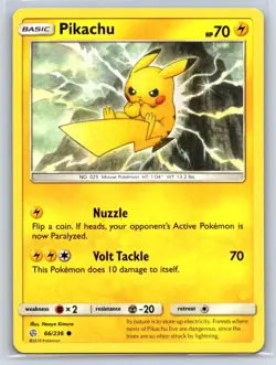 Pikachu 66/236 Common Cosmic Eclipse Pokemon Near Mint - Image 1