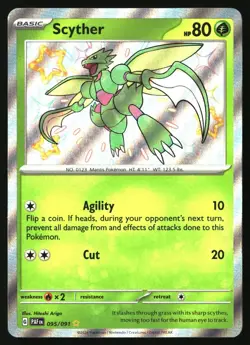SCYTHER 095/091 SHINY RARE PALDEAN FATES POKEMON HOLO NEAR MINT - Image 1