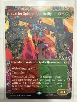 MTG Scarlet Spider, Ben Reilly 0214 Regular (Borderless) Marvel's Spider-Man NM - Image 1
