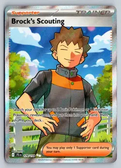 BROCK'S SCOUTING 179 JOURNEY TOGETHER POKEMON HOLO NM - Image 1