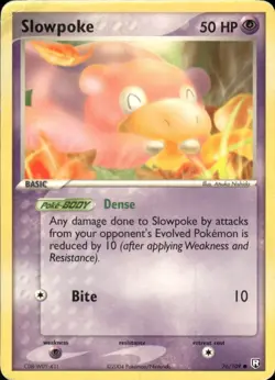 Slowpoke 76/109 Common Team Rocket Returns Pokemon Moderately Played - Image 1